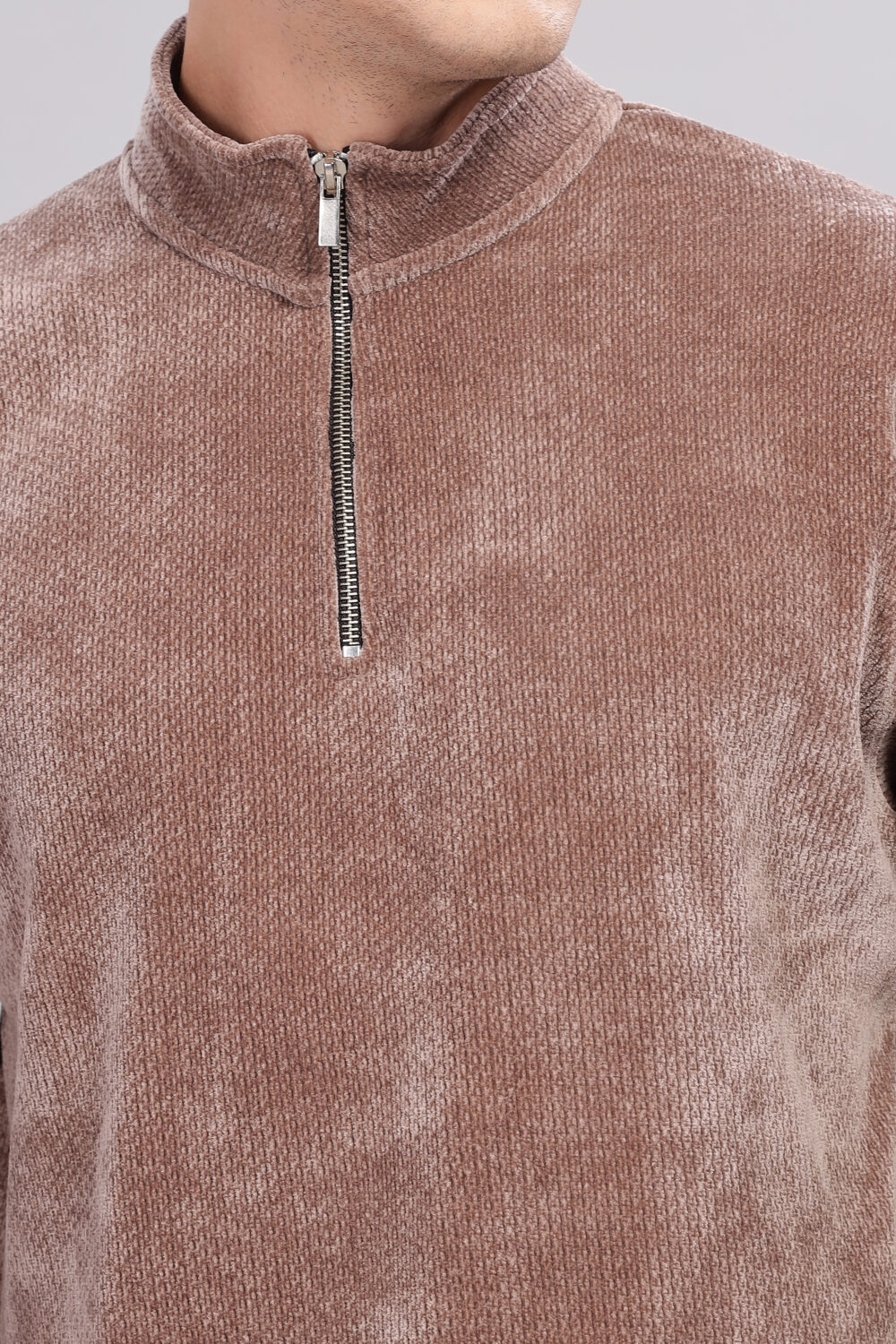 High neck  Brown t-shirt - Image 5