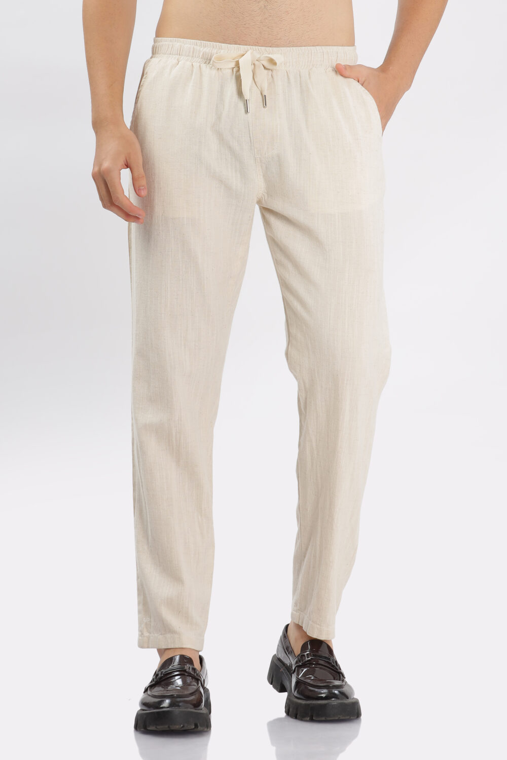 Cream Linen Pant