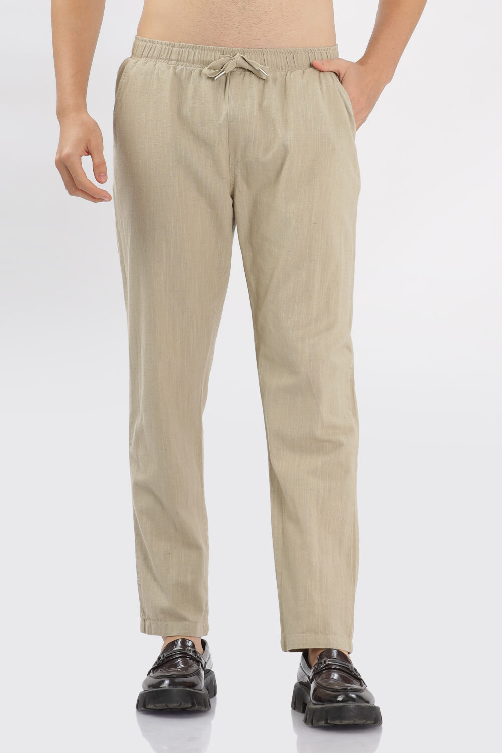 Beige Linen Pant