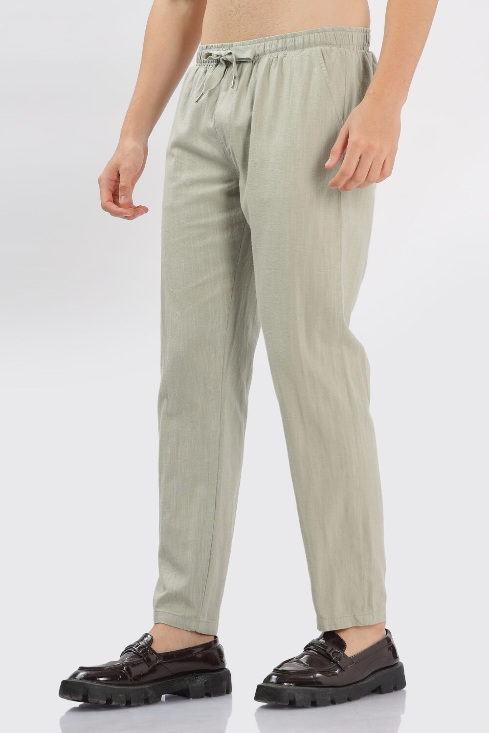 Light Olive Green Linen Pant