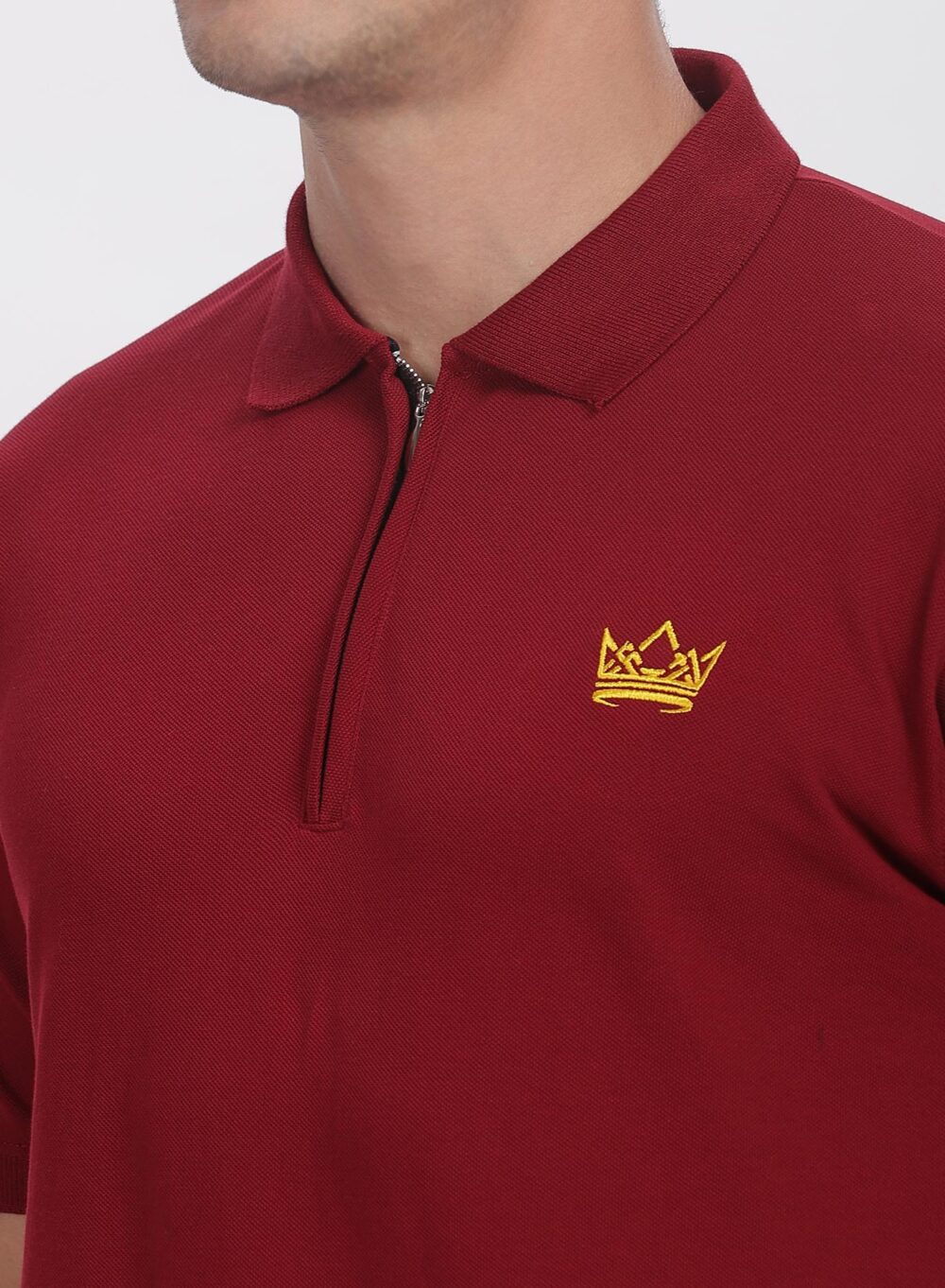 Mazoon Zipper Polo T-shirt - Image 2