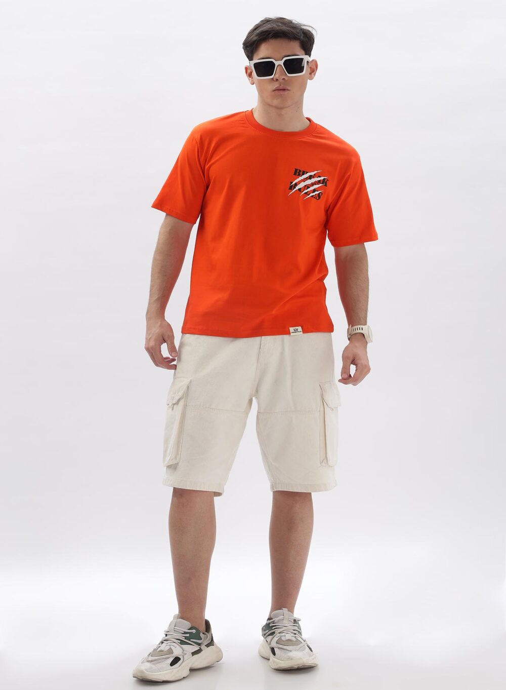 Orange  Slim Fit  T-shirts Break the rules - Image 7