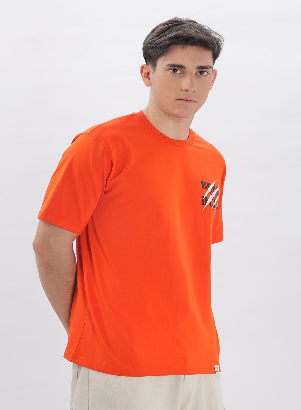 Orange  Slim Fit  T-shirts Break the rules