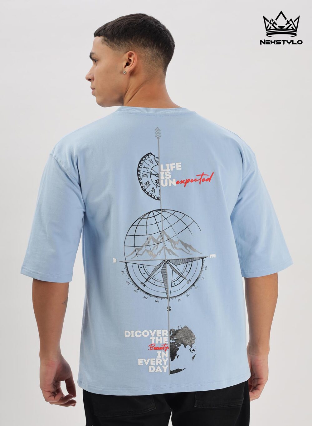 Sky blue oversized T-shirt