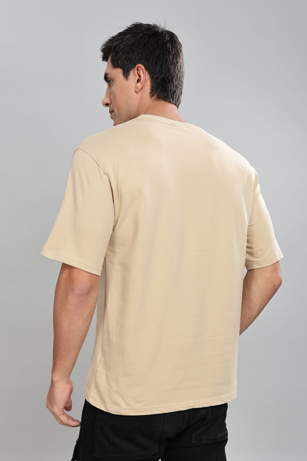 Beige Slim Fit  T-shirts - Image 2