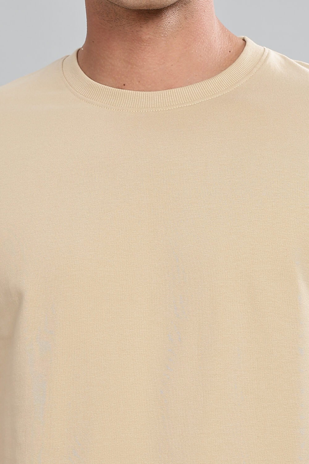 Beige Slim Fit  T-shirts - Image 6