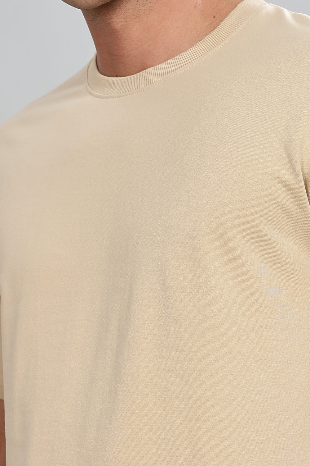 Beige Slim Fit  T-shirts - Image 7