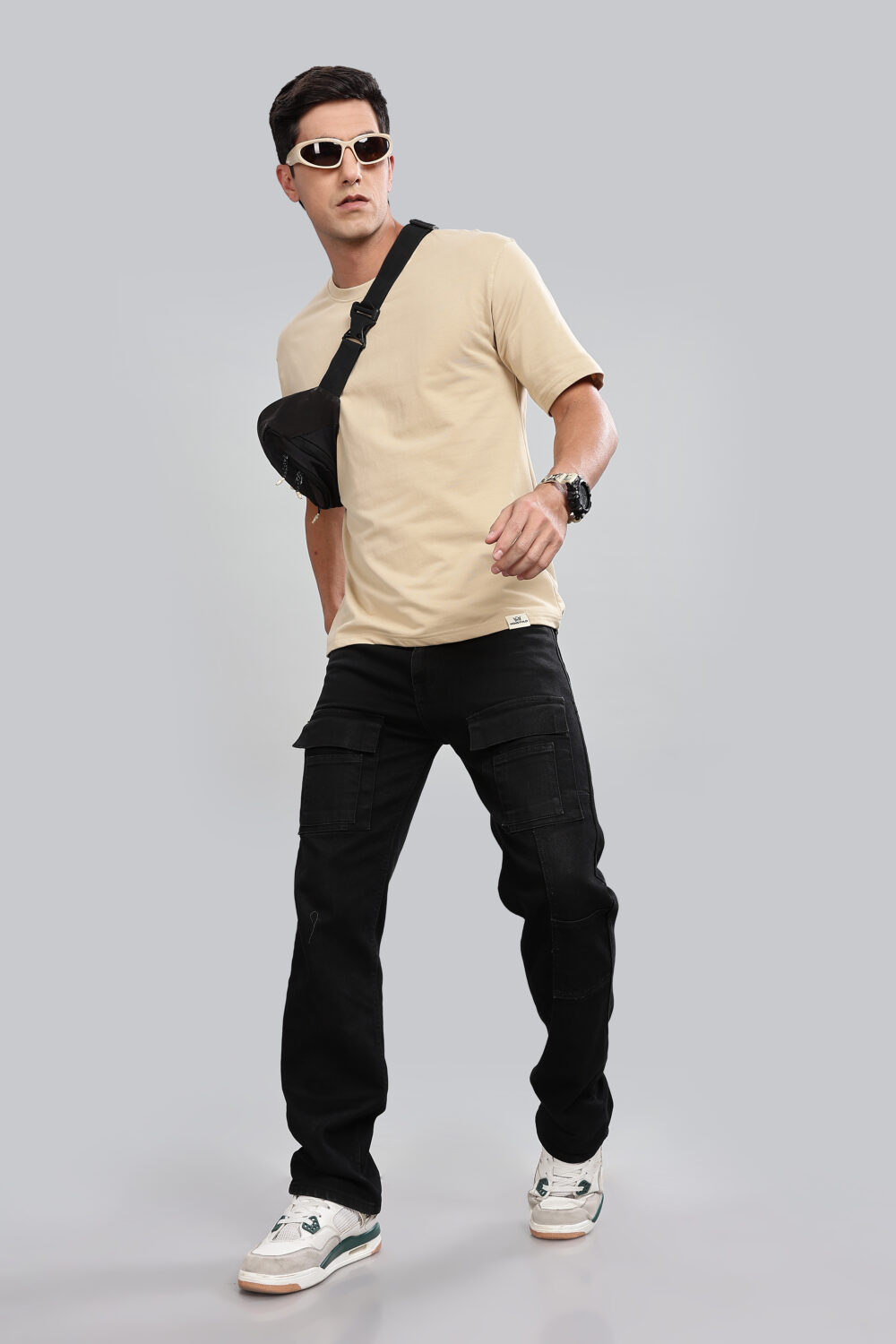 Beige Slim Fit  T-shirts - Image 10