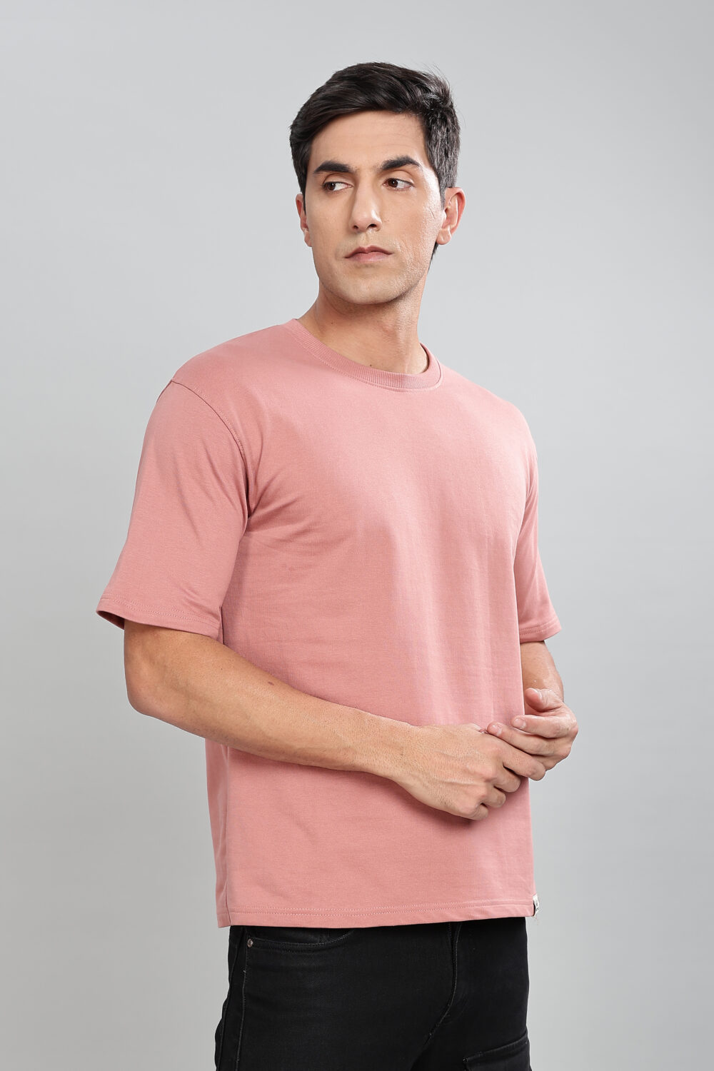 Peach Slim Fit  T-shirts - Image 4