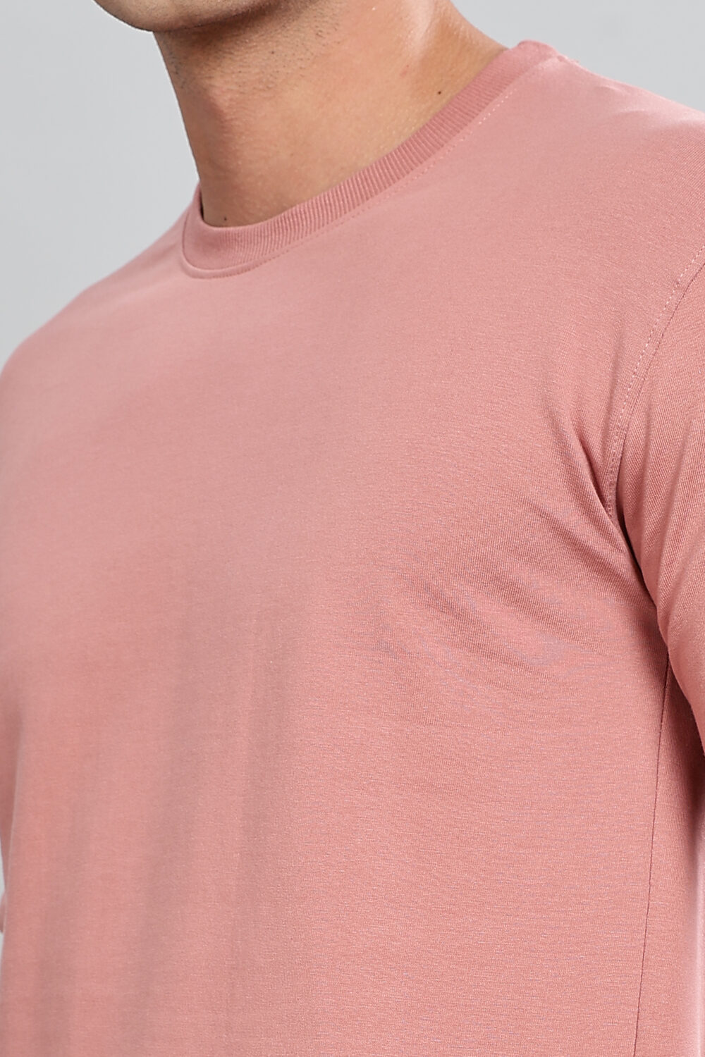 Peach Slim Fit  T-shirts - Image 7