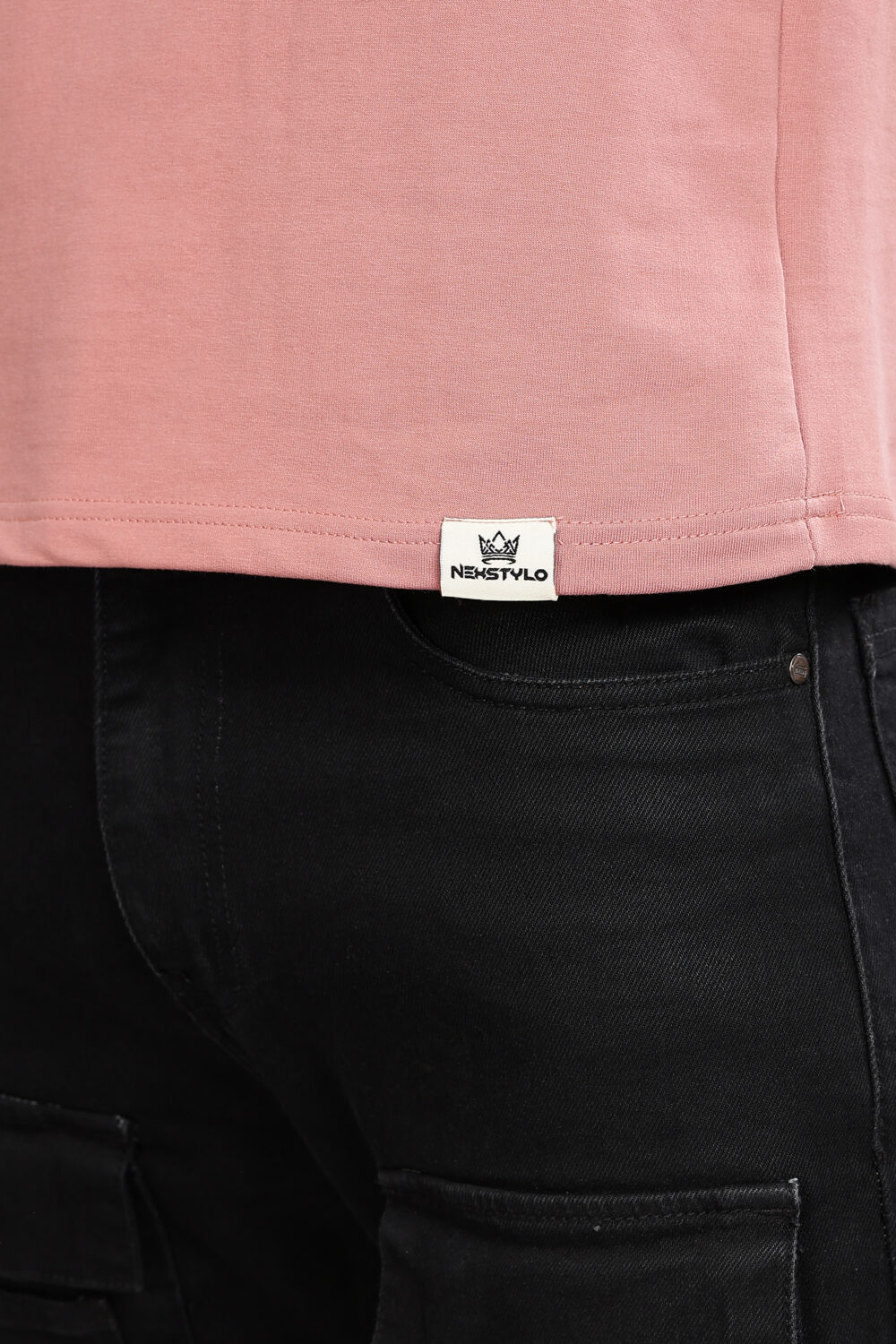 Peach Slim Fit  T-shirts - Image 8