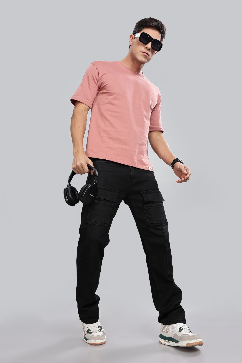 Peach Slim Fit  T-shirts - Image 9